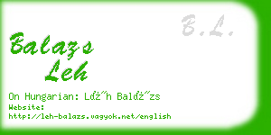 balazs leh business card